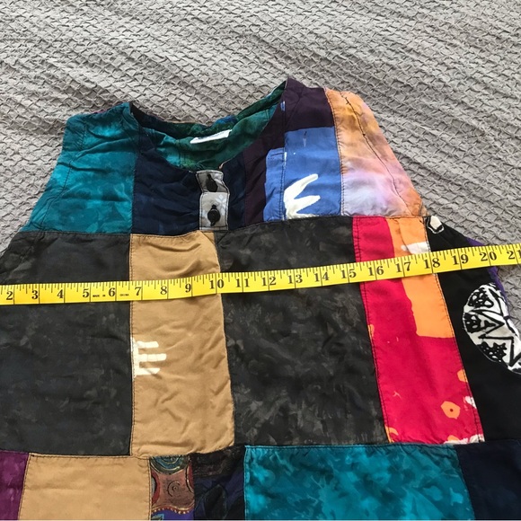 Fun patchwork tie dyed festival shirt in EUC - Picture 6 of 7